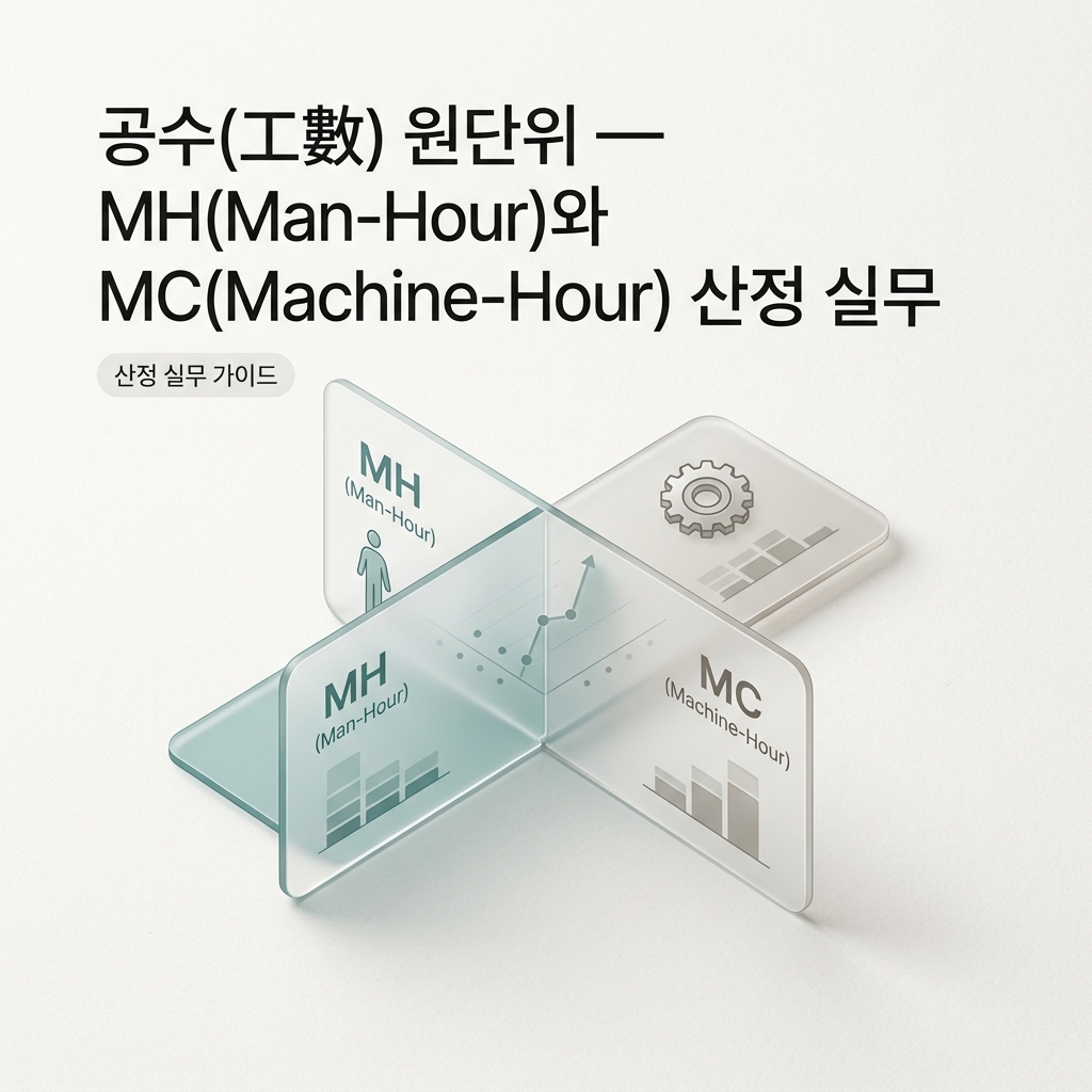 ai thumbnail minimal 공수工數 원단위 — MHMan Hour와 MCMachine Hour 산정 실무 1788622240