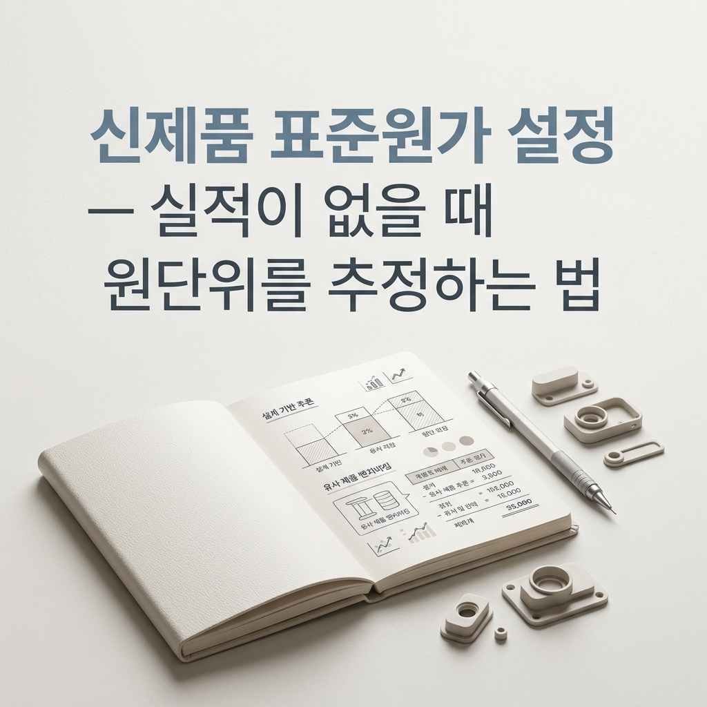 ai thumbnail minimal 신제품 표준원가 설정 — 실적이 없을 때 원단위를 추정하는 법 1788622442