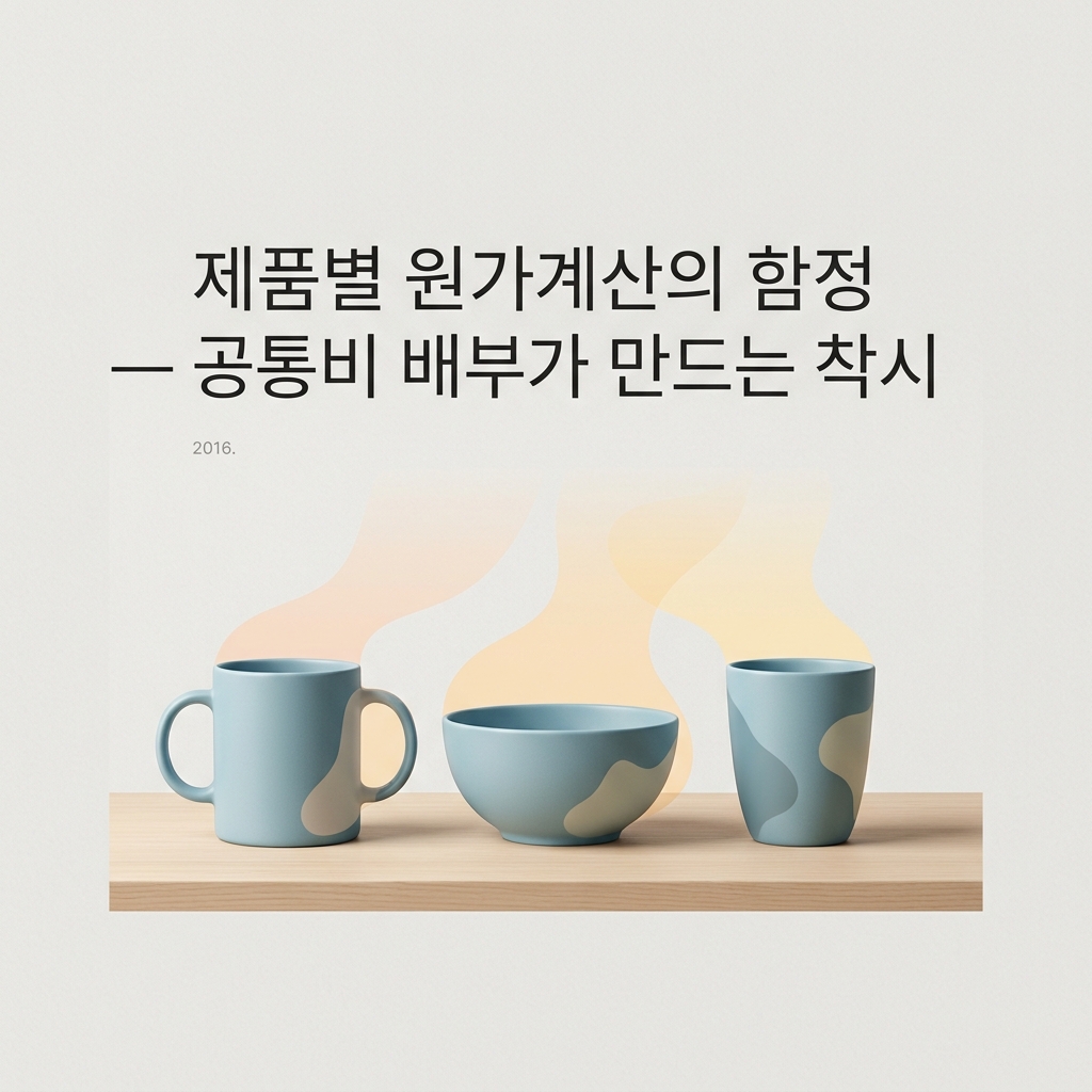 ai thumbnail minimal 제품별 원가계산의 함정 — 공통비 배부가 만드는 착시 1788622810