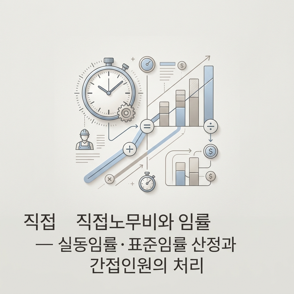 ai thumbnail minimal 직접노무비와 임률 — 실동임률·표준임률 산정과 간접인원의 처리 1788619893